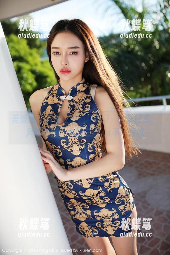 美媛馆 - 天台上的唐琪儿il，全套图集，风吹进来，衣服的感px不一样哦